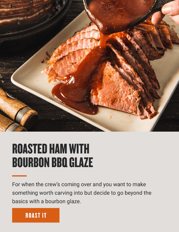 Roasted Ham with Bourbon BBQ Glaze