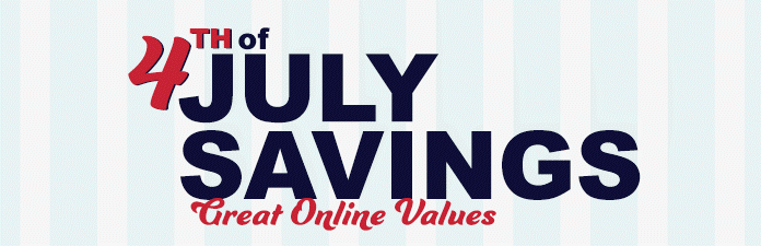 4th of July Great Online Savings