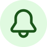 A green bell icon.