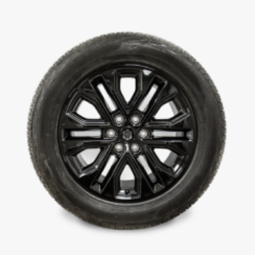 A Ford F-150 tire and wheel.
