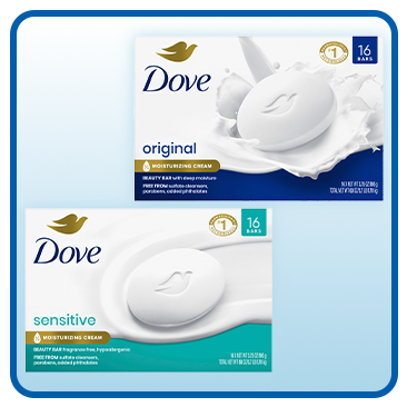 Dove Moisturizing Beauty Bar Soap, 16 Bars