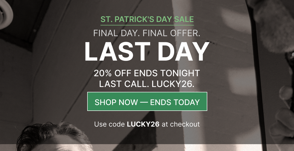 Don’t rely on luck for a smooth shave. 🍀 Get 20% OFF our premium Shaving Creams, Oils, and Balms this St. Patrick’s Day.