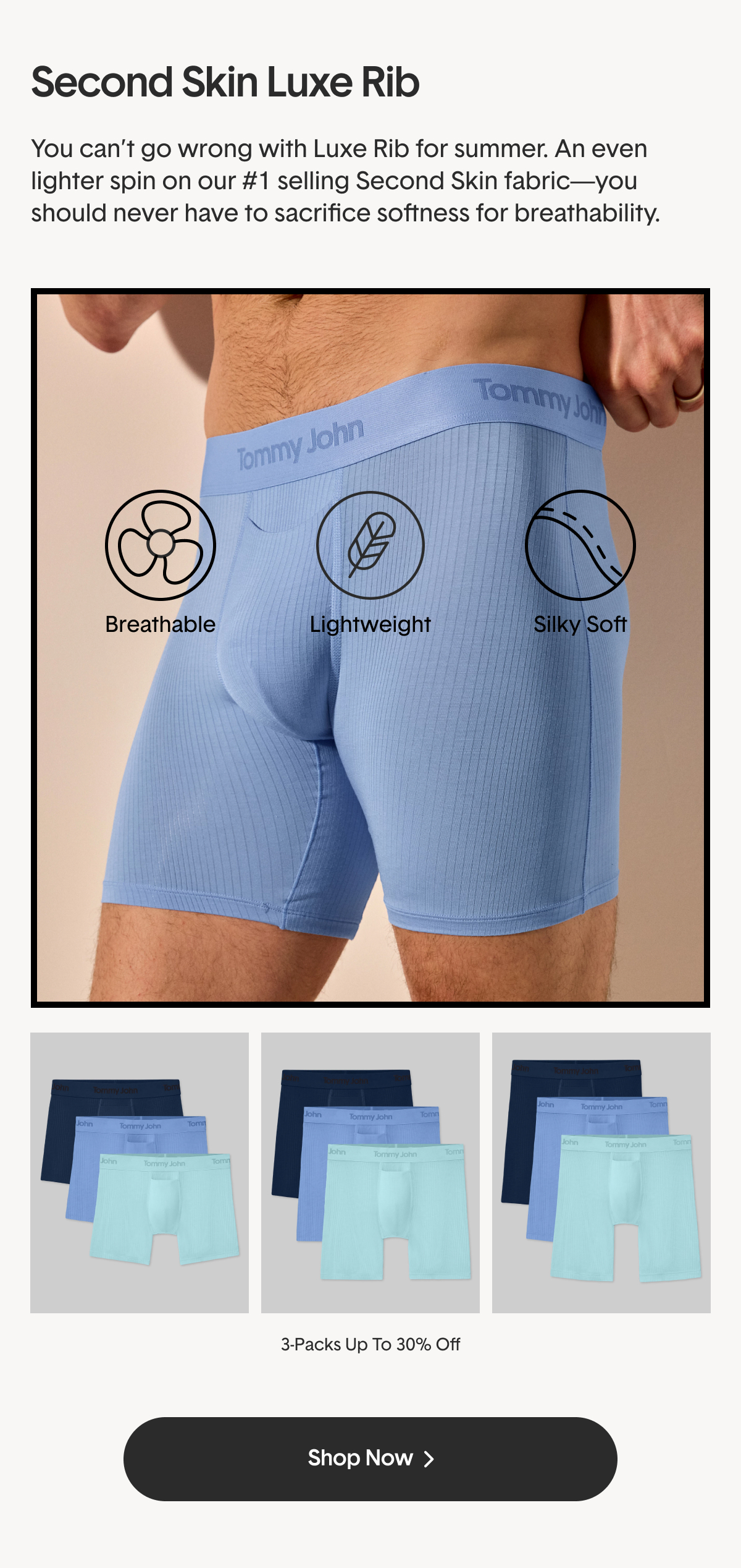 Shop Second Skin Luxe Rib Underwear for your daily dose of comfort >