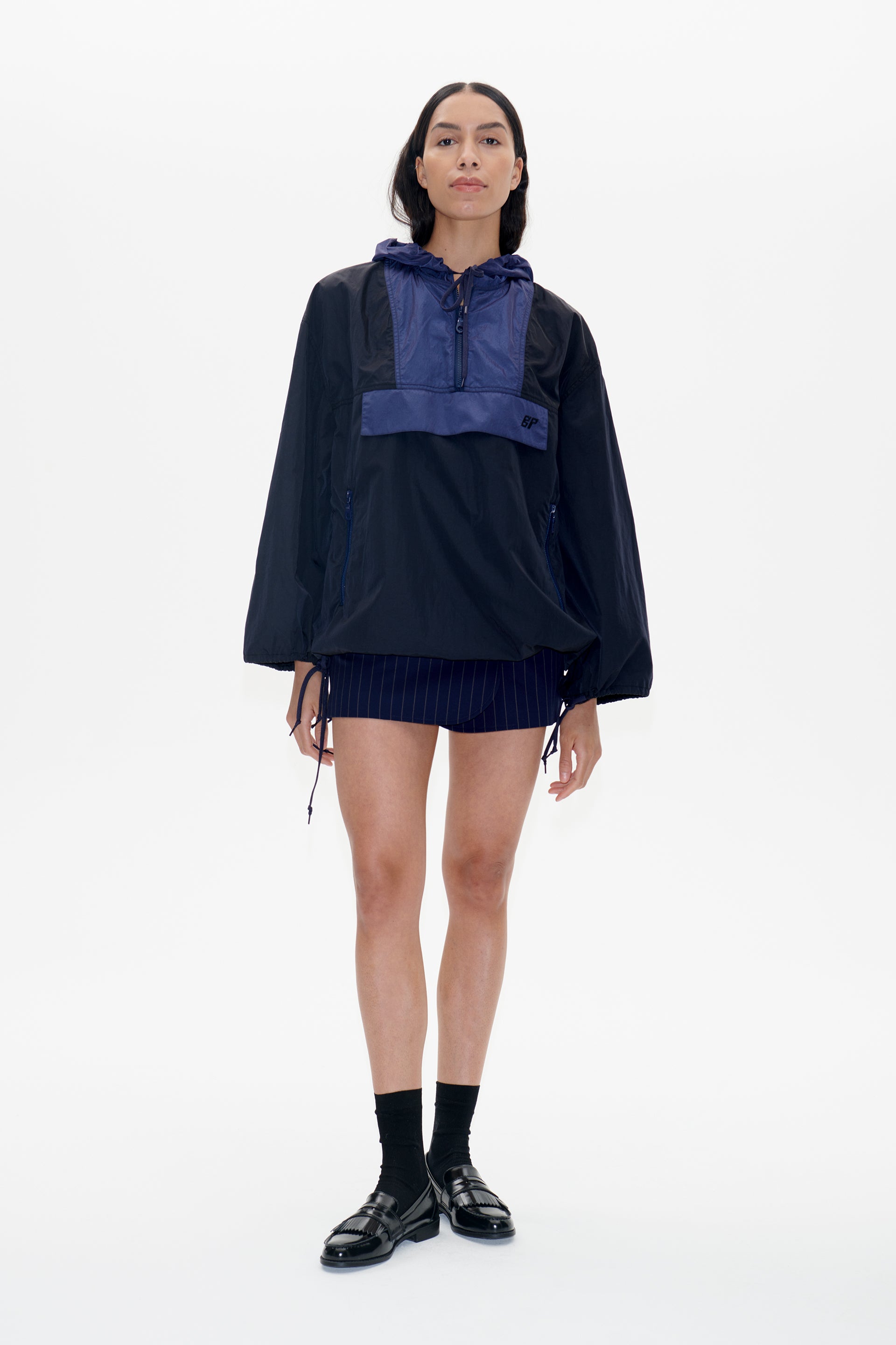 Image of BIBBI JACKET | Black Blue Nylon
