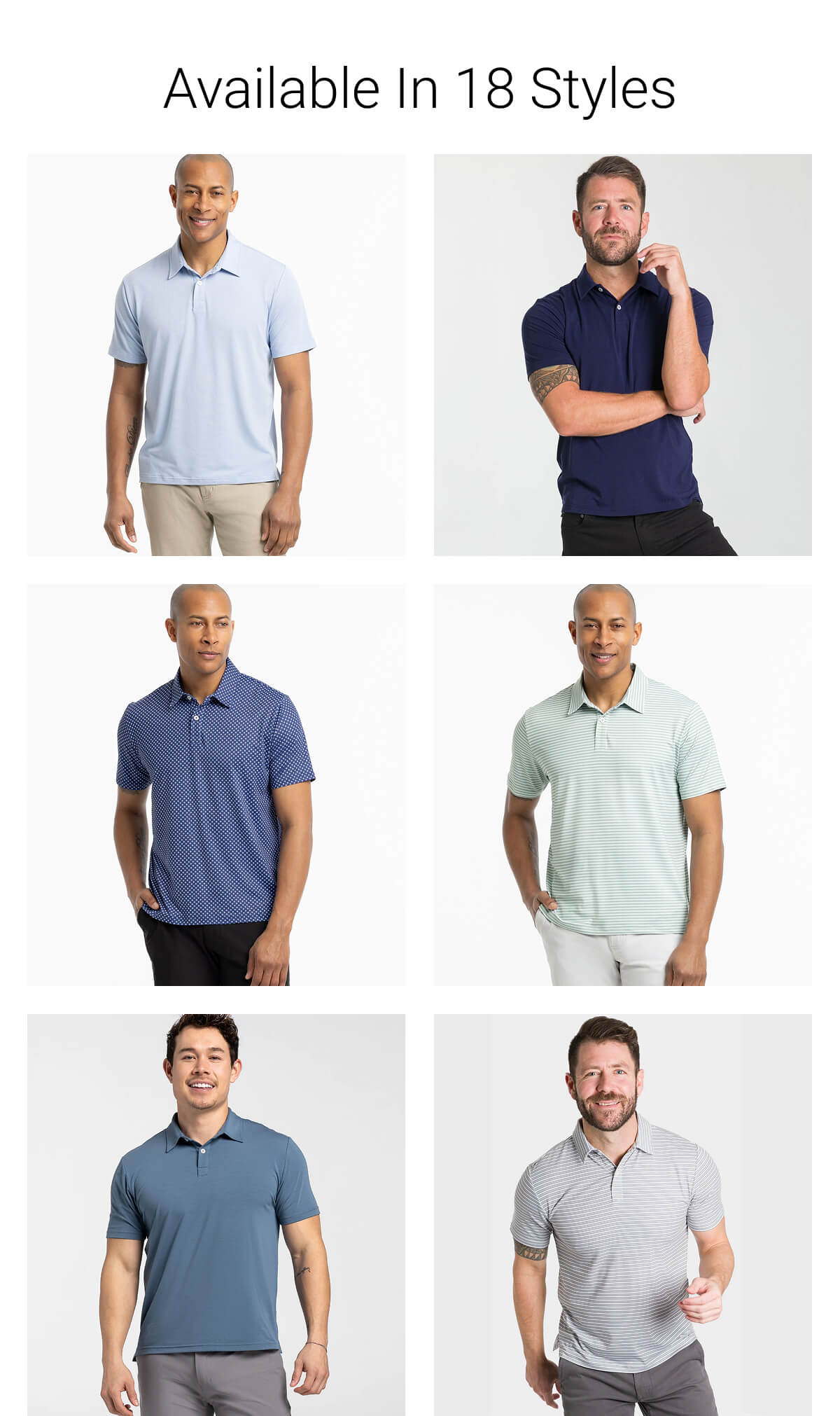 Available In 18 Styles