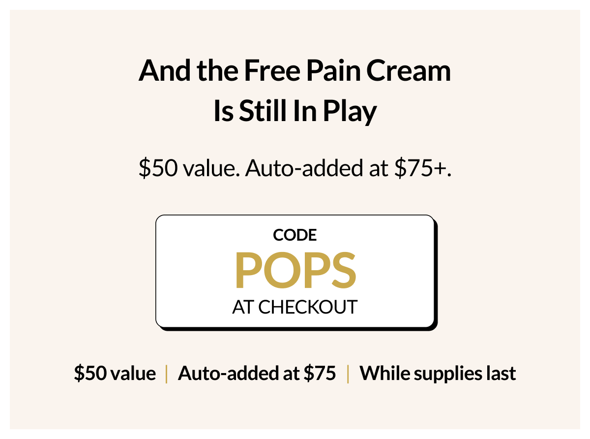 Use code POPS at checkout 