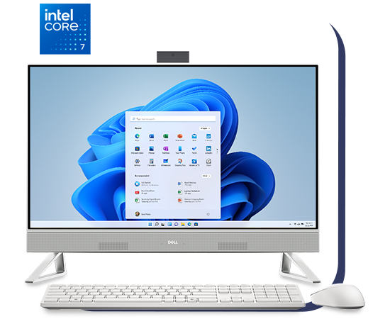 Dell EC27250 All-in-One 27-inch FHD with Touch Display Desktop, Intel Core 7 Processor and NVIDIA GeForce MX570A Graphics