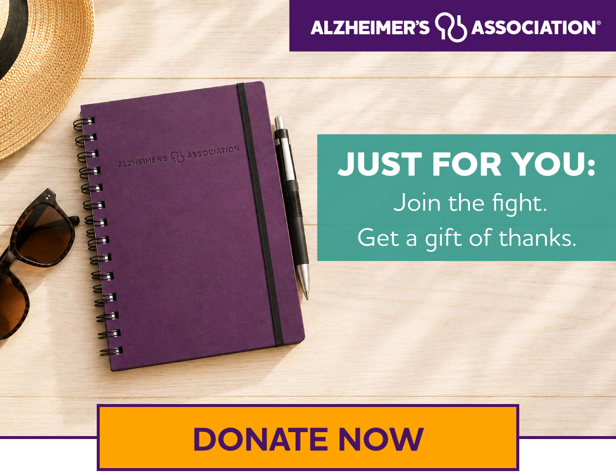 JUST FOR YOU: Join the fight. Get a gift of thanks.