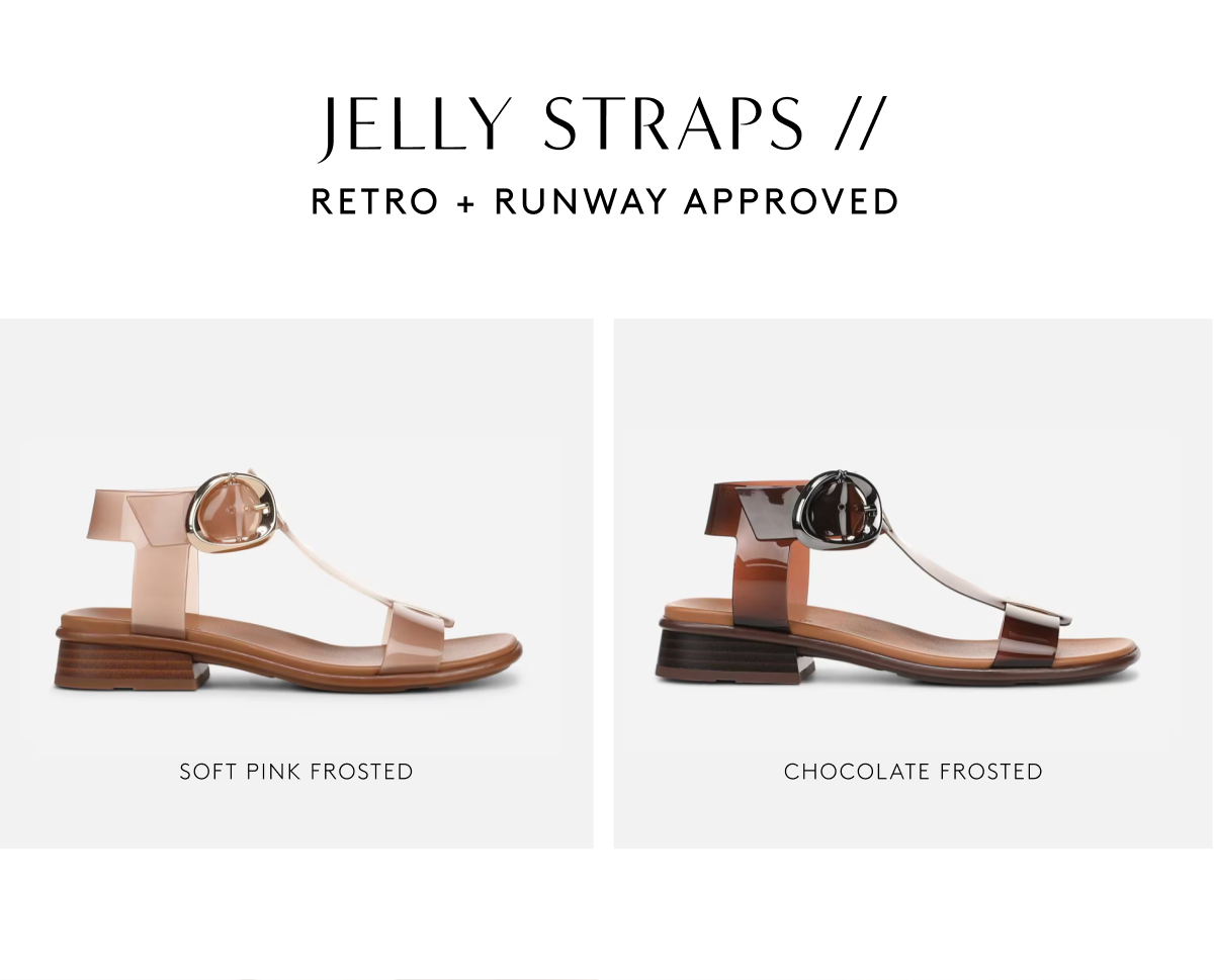 Jelly Straps // Retro + Runway Approved | Soft Pink Frosted | Chocolate Frosted
