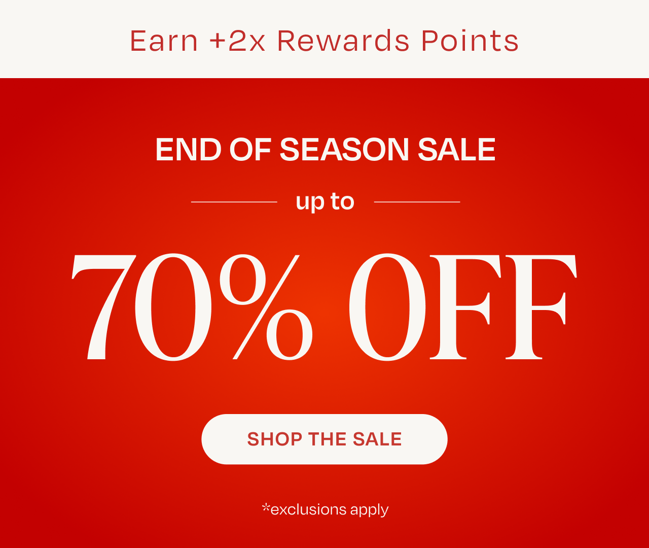 End of Season Sale