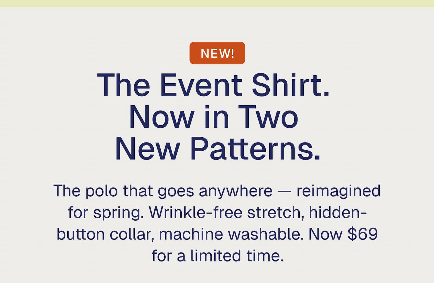 The Event Shirt. Now in Two New Patterns
