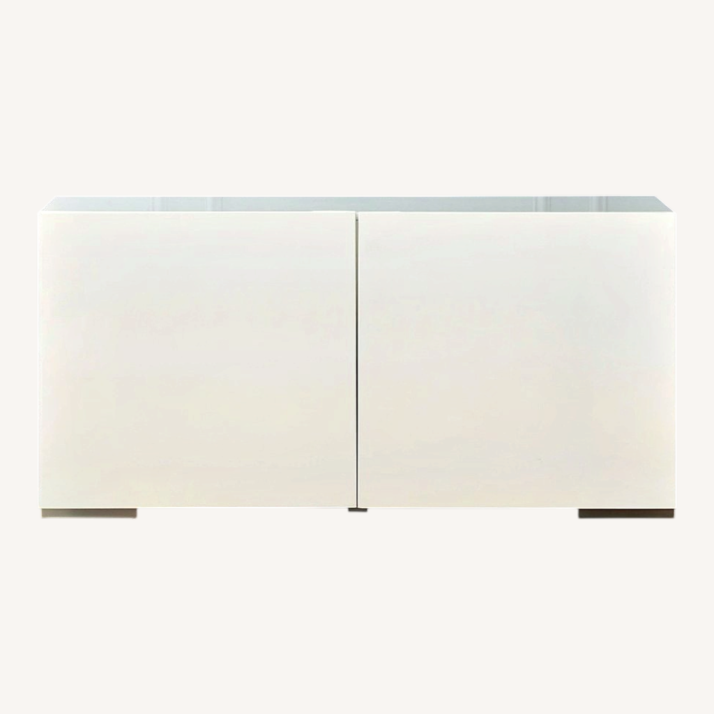 Image of CB2 Fuel Gloss White Lacquer Sideboard