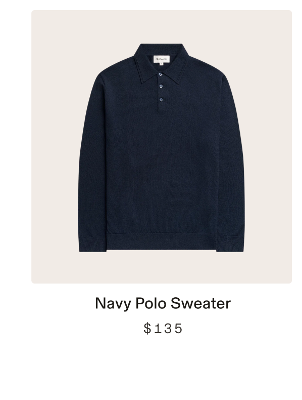 Navy Polo Sweater $135