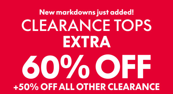 Clearance Tops 60% Off