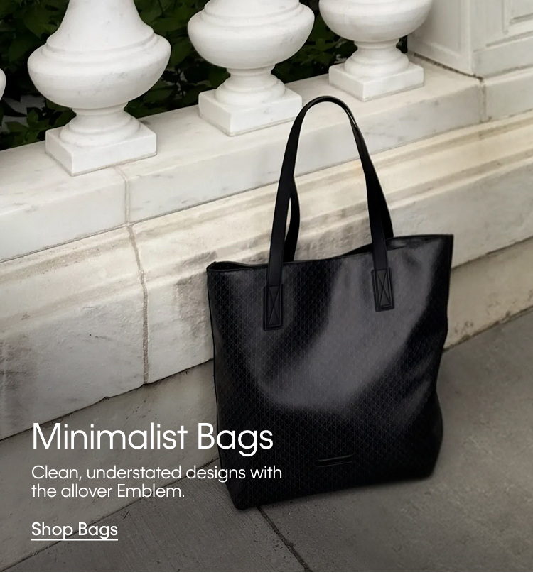 Minimalist Bags | Clean, understated designs with the allover Emblem. | Shop Bags