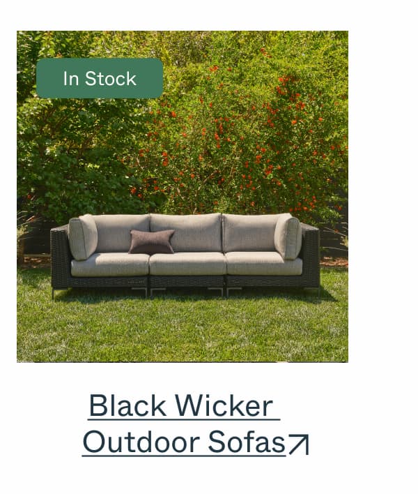 Black Wicker  Outdoor Sofas