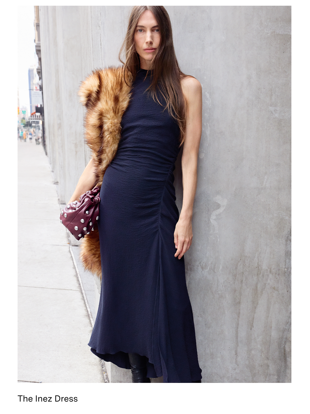 The Inez Dress Evening Blue