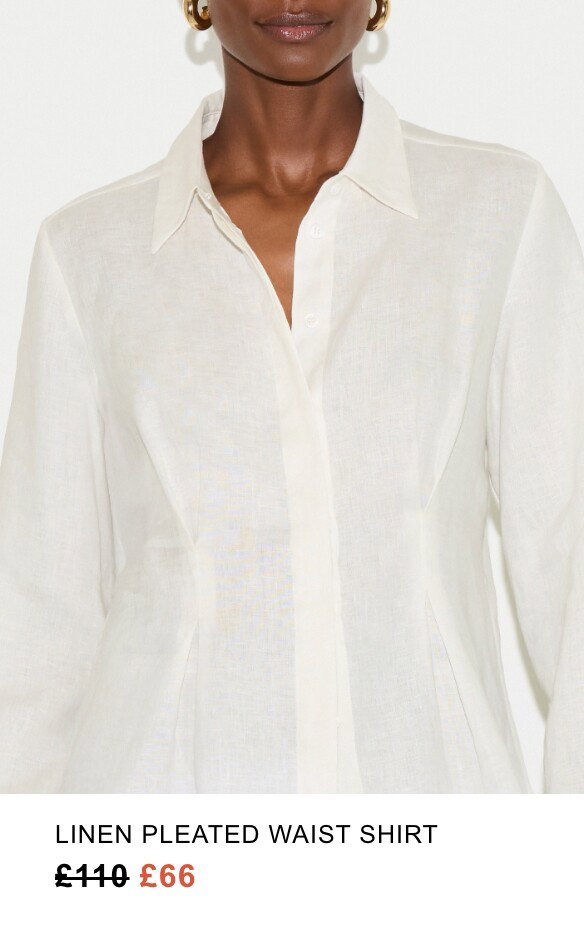 Linen Pleated Waist Shirt