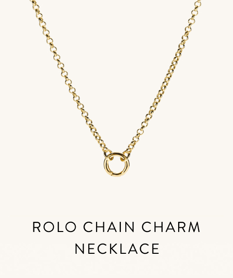 Rolo Chain Charm Necklace.
