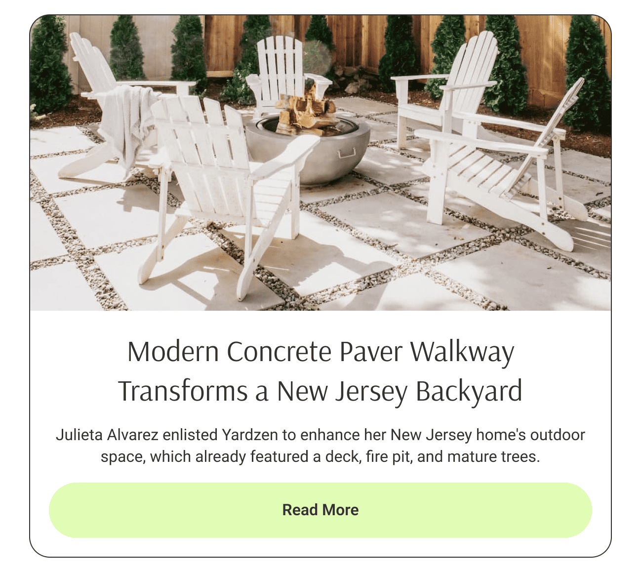 Modern Concrete Paver Walkway
Transforms a New Jersey Backyard