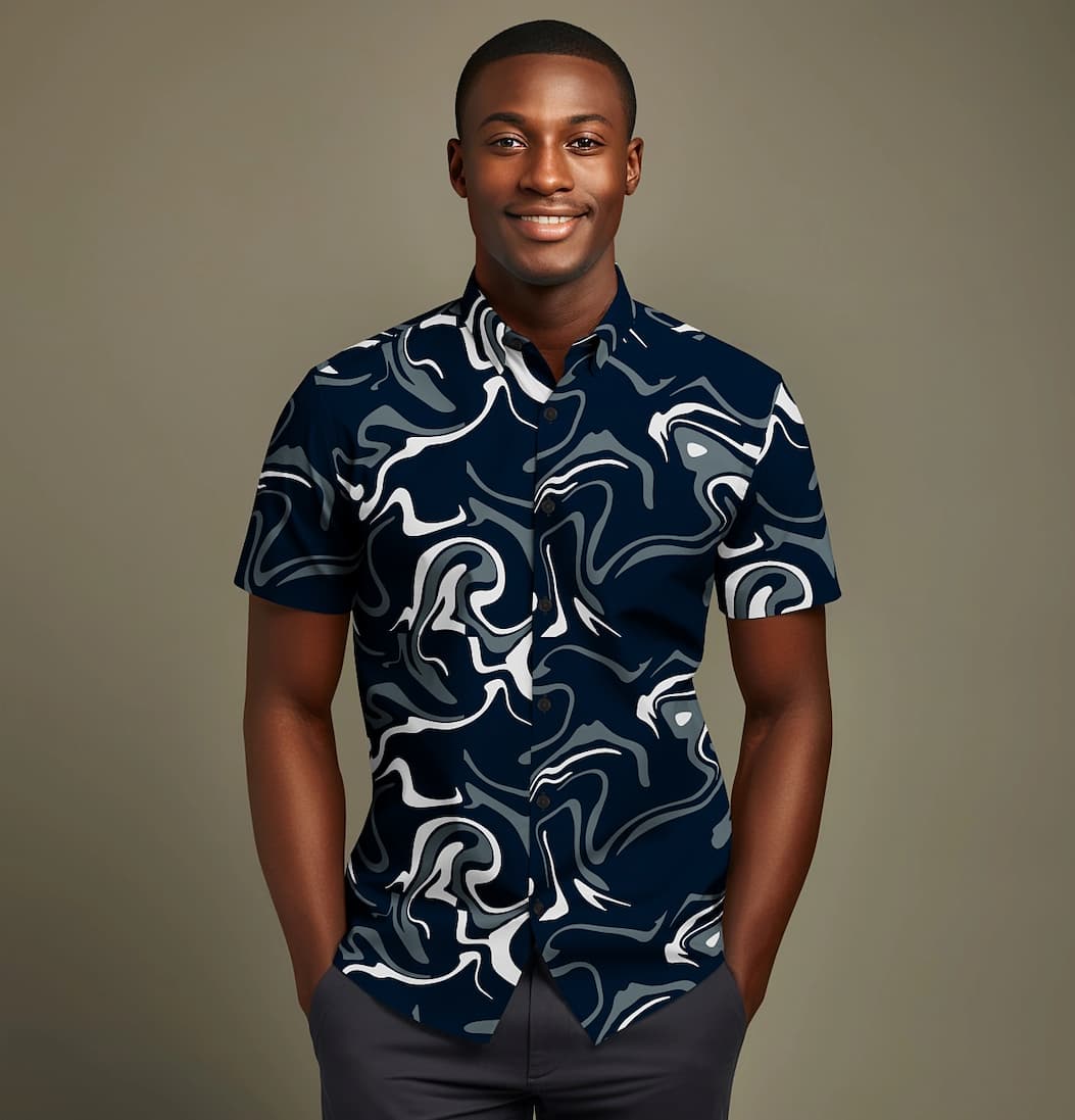 Short Sleeve Camp Collar Shirt