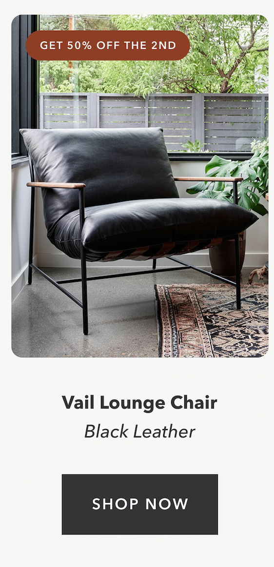Vail Lounge Chair Black Leather