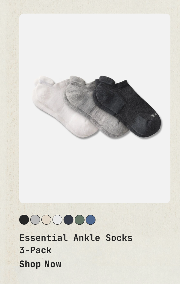 Essential Ankle Socks 3-Pack