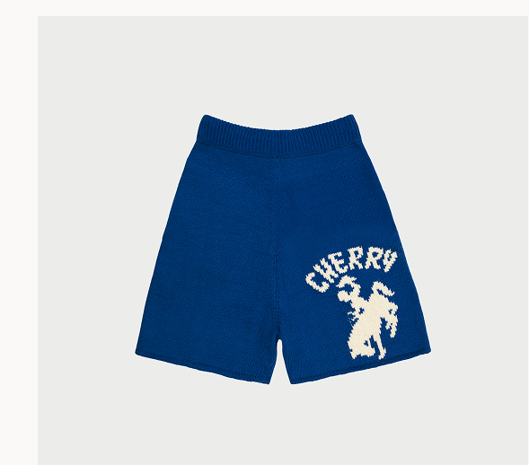 Knit Western Shorts (Blue)