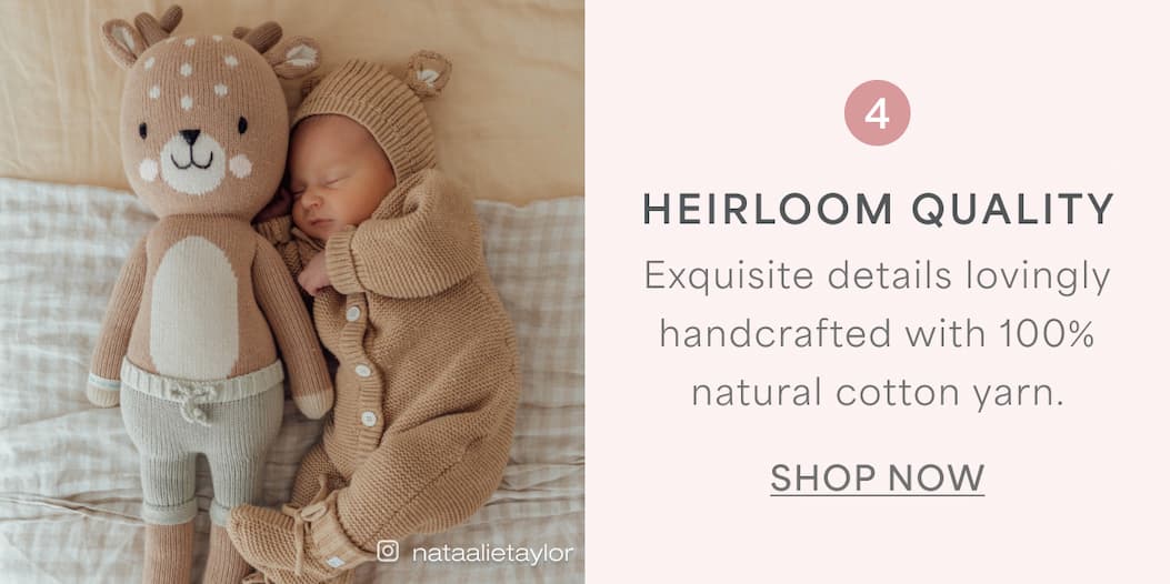 HEIRLOOM QUALITY l Exquisite details lovingly handcrafted with 100% natural cotton yarn. l SHOP NOW