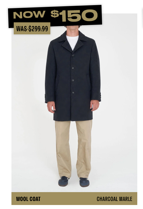 WOOL COAT CHARCOAL MARLE
