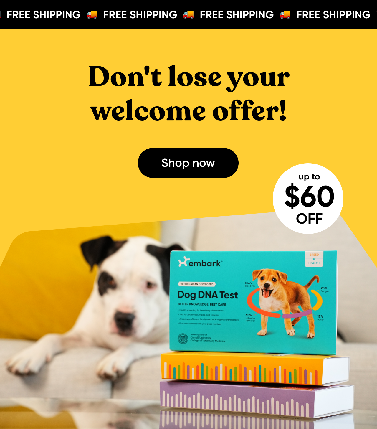 Don't lose your welcome offer!