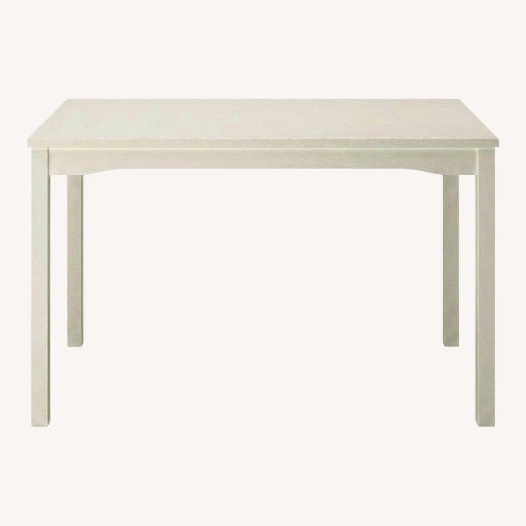 Image of Ikea Hauga White Wood Dining Table