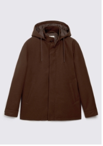 Dark Chestnut Wool Parka