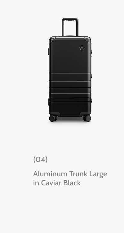 (04) Aluminum Trunk Large in Caviar Black.