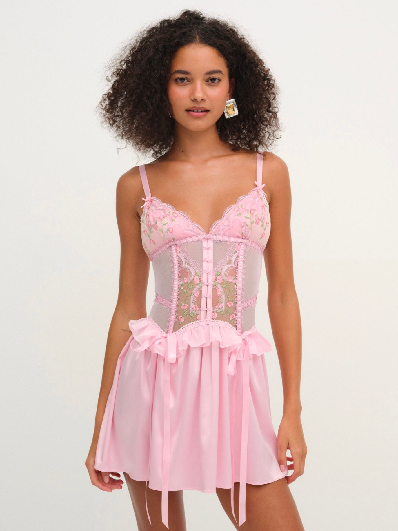 Image of Ily Embroidered Slip Dress