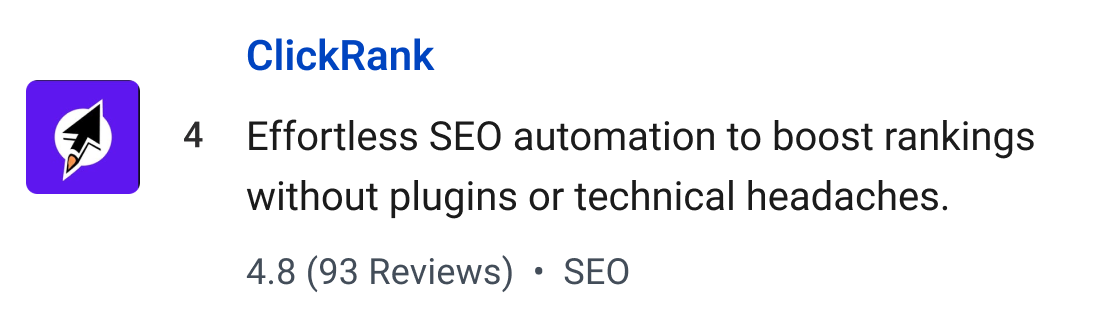 ClickRank: Effortless SEO automation to boost rankings without plugins or technical headaches
