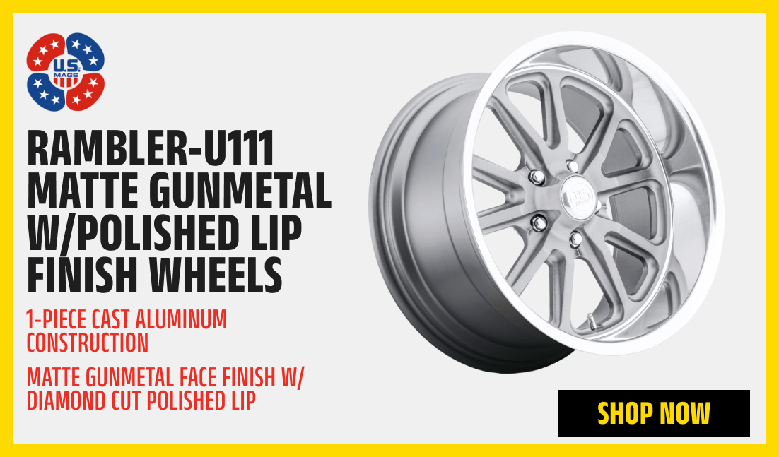 Rambler-U111 Matte Gunmetal w/Polished Lip Finish Wheels