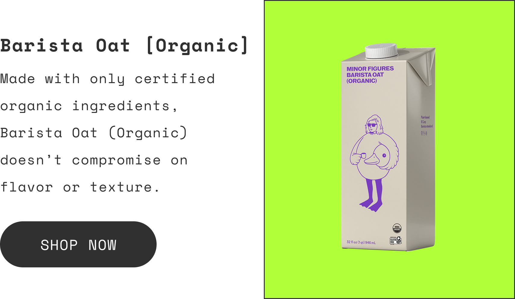 Minor Figures Barista Oat Organic