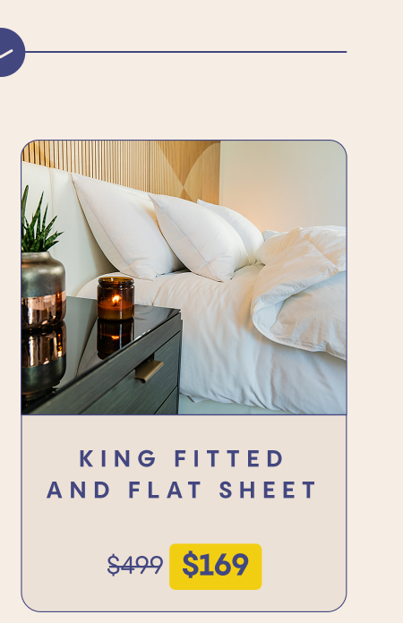 king fitted and flat sheet
