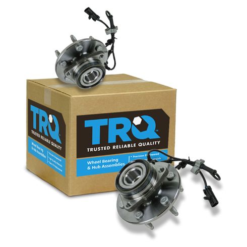 Image of Chevrolet GMC Cadillac Front Driver & Passenger Side 2 Piece Wheel Bearing & Hub Assembly Set