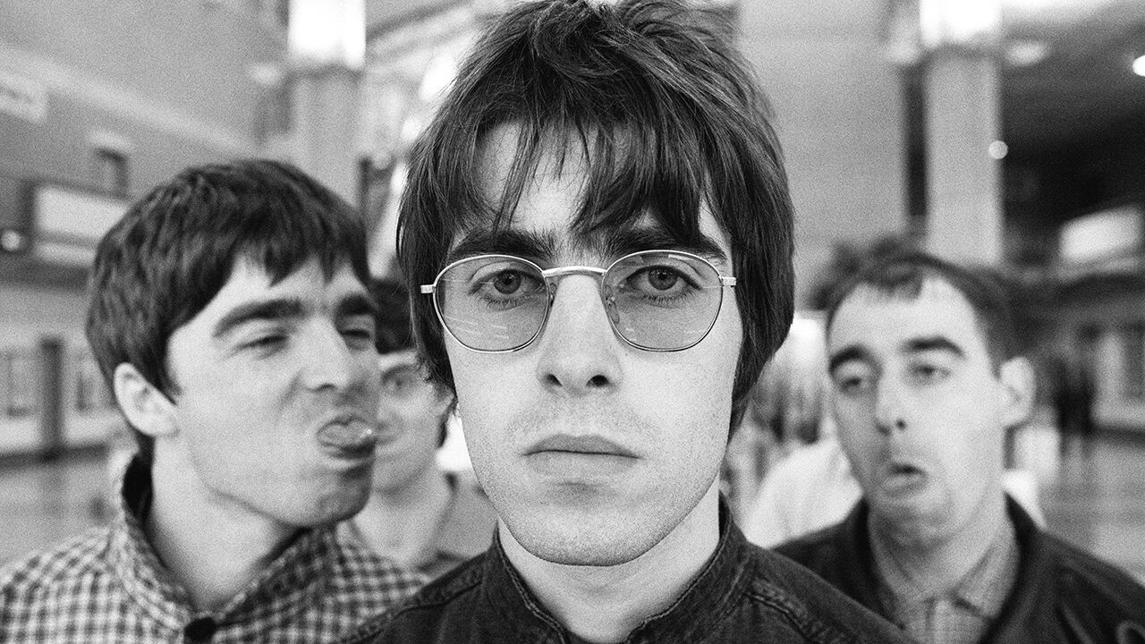 Oasis at Manchester Airport in Manchester, United Kingdom, 1994