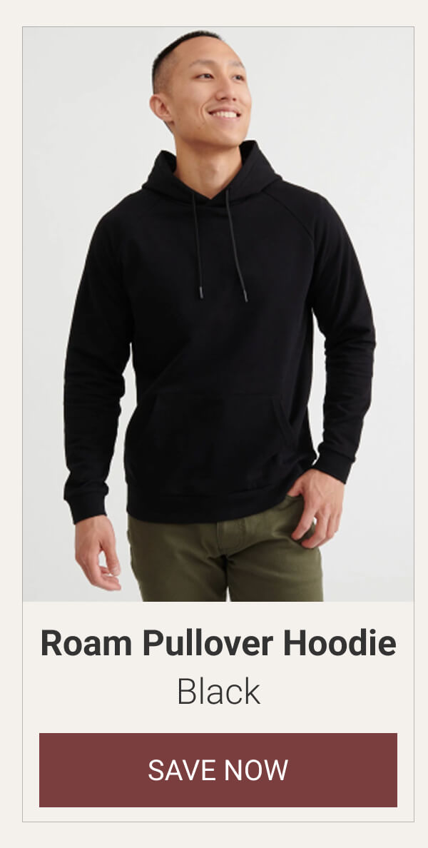Black Roam Pullover Hoodie