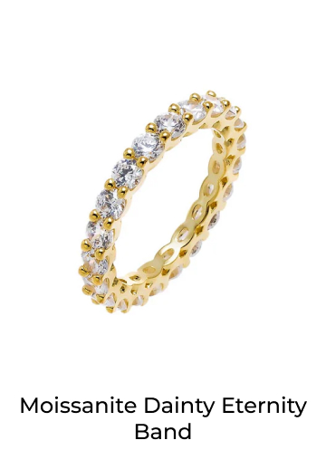 Moissanite Dainty Eternity Band