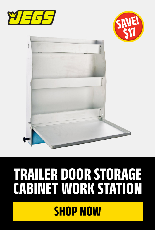 Trailer Door Storage Cabinet Work Station