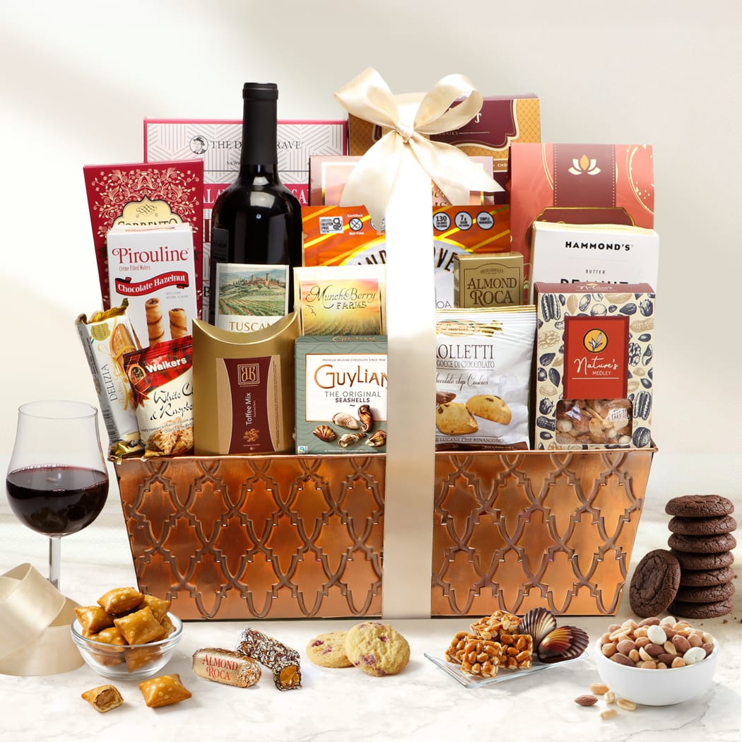 Deluxe Wine Gift Basket $145.95
