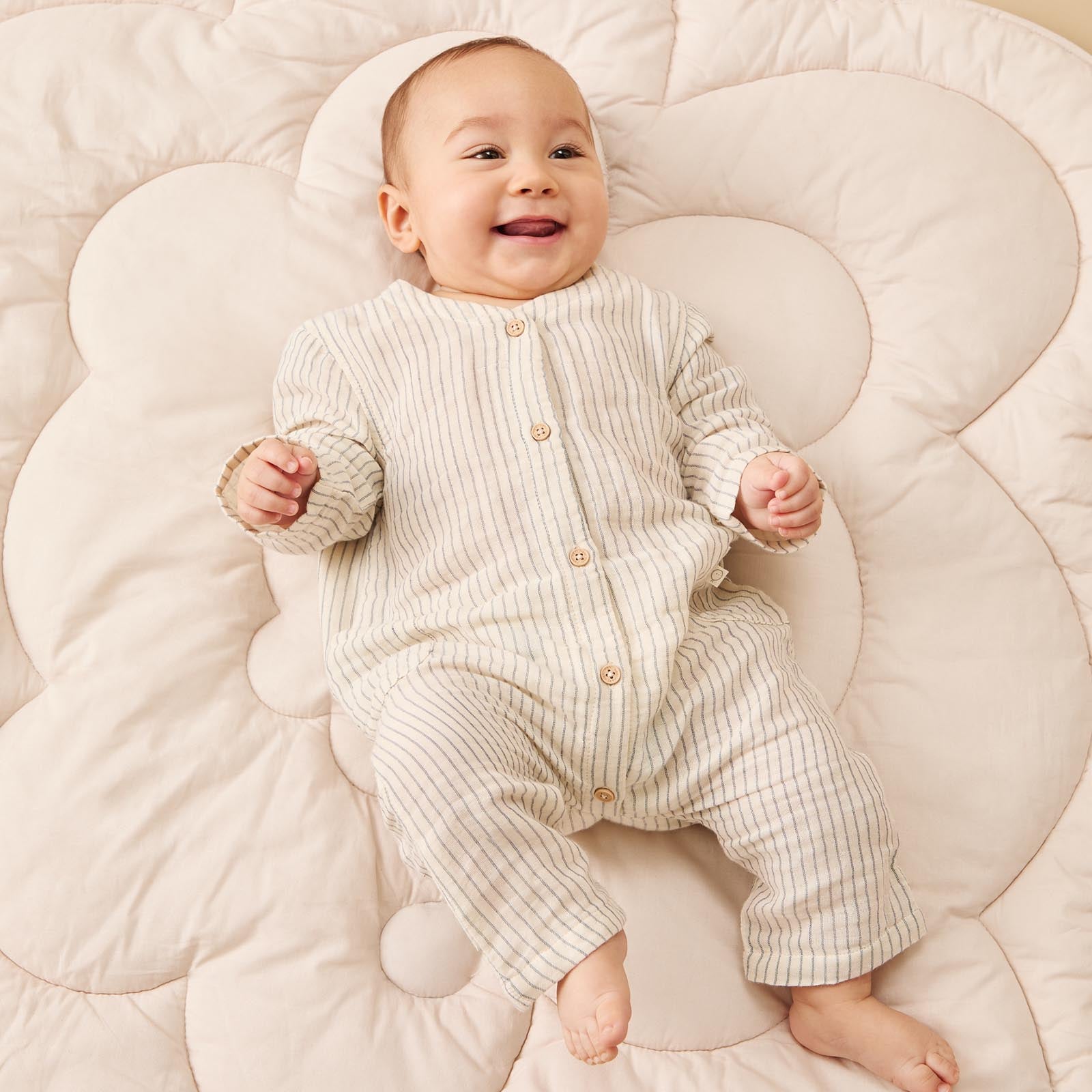 Image of Striped Muslin Romper