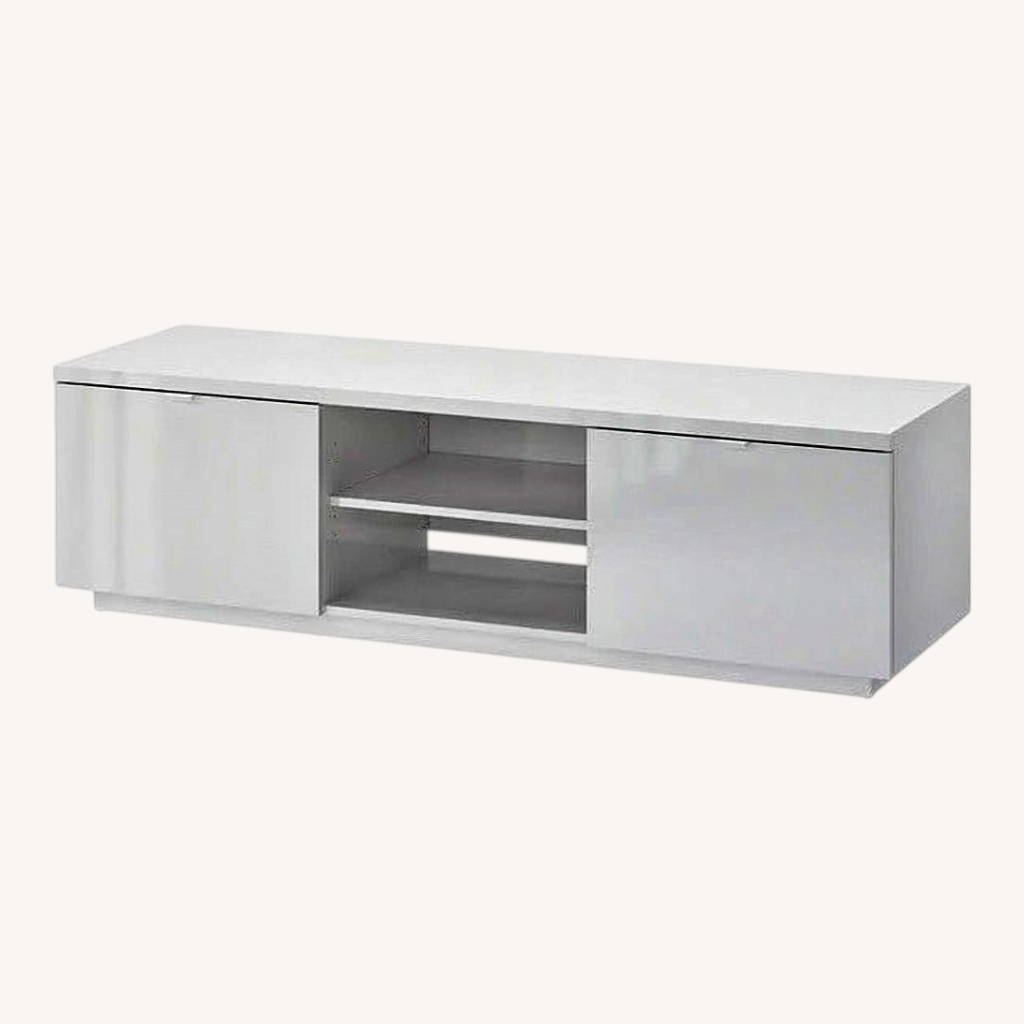 Image of Ikea Byås White Wood Media Storage