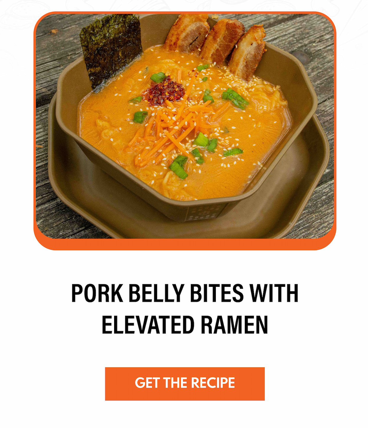 Pork Belly Bites with Elevated Ramen
