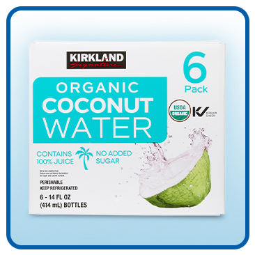 Kirkland Signature Organic Coconut Water, 14 fl oz, 6-Count