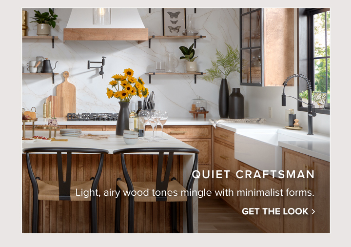 Quiet Craftsman - Light, airy wood tones mingle with minimalist forms. - Get the Look 